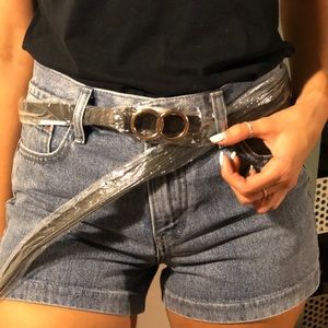 Plus size Boohoo double ring boyfriend belt